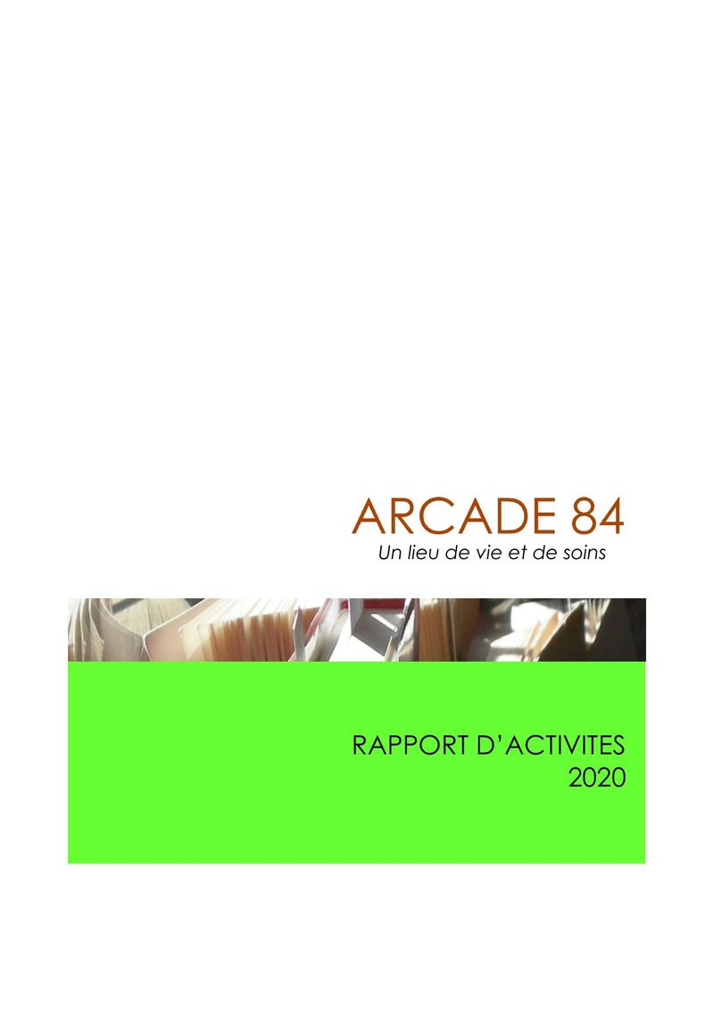 Rapport d'activités ARCADE 84 2020