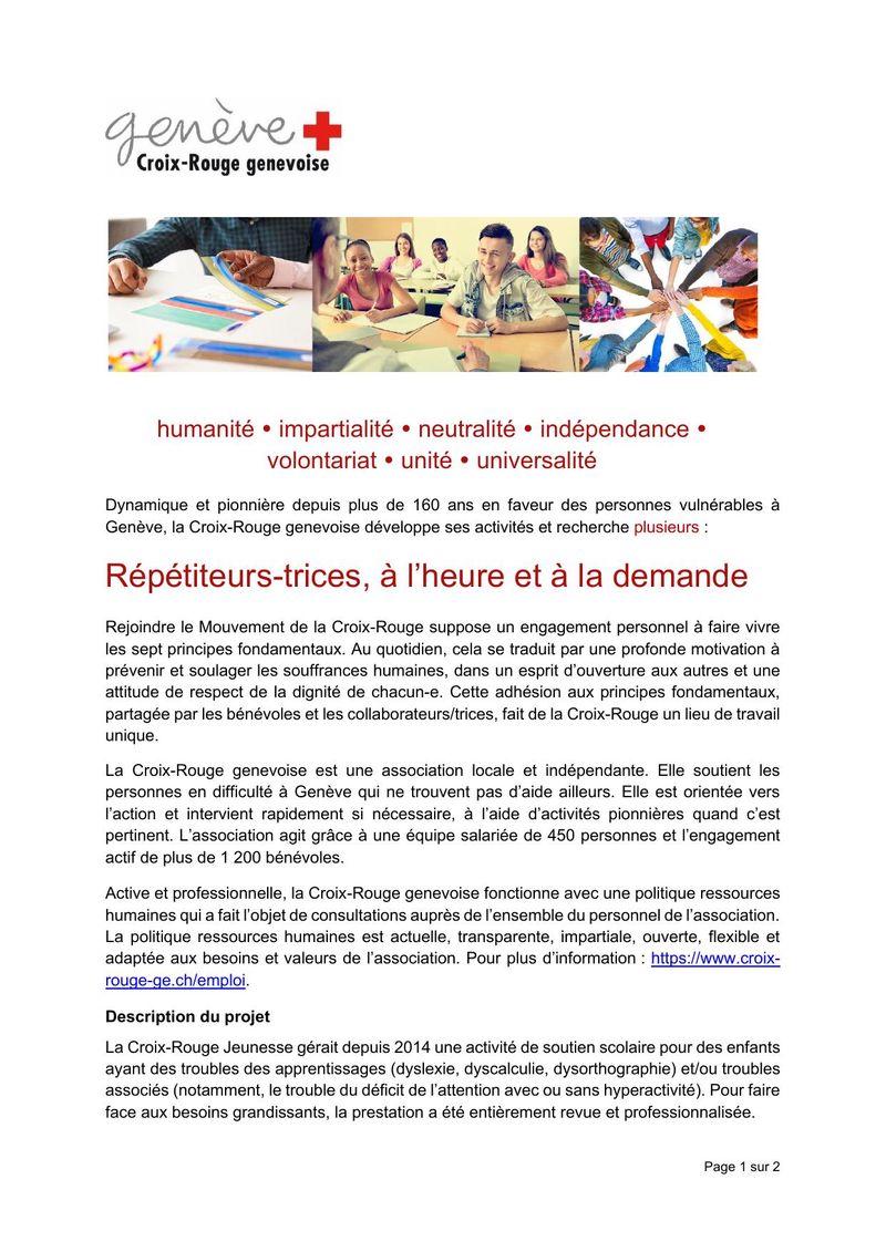 Répétiteurs-trices, à l'heure et à la demande