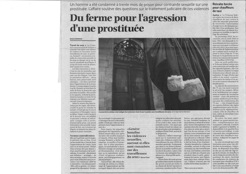 Du ferme pour l'agression d'une travailleuse du sexe
