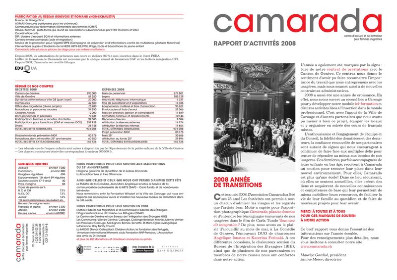 rapport annuel 2008