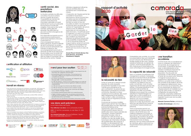 Rapport annuel 2020 - Camarada