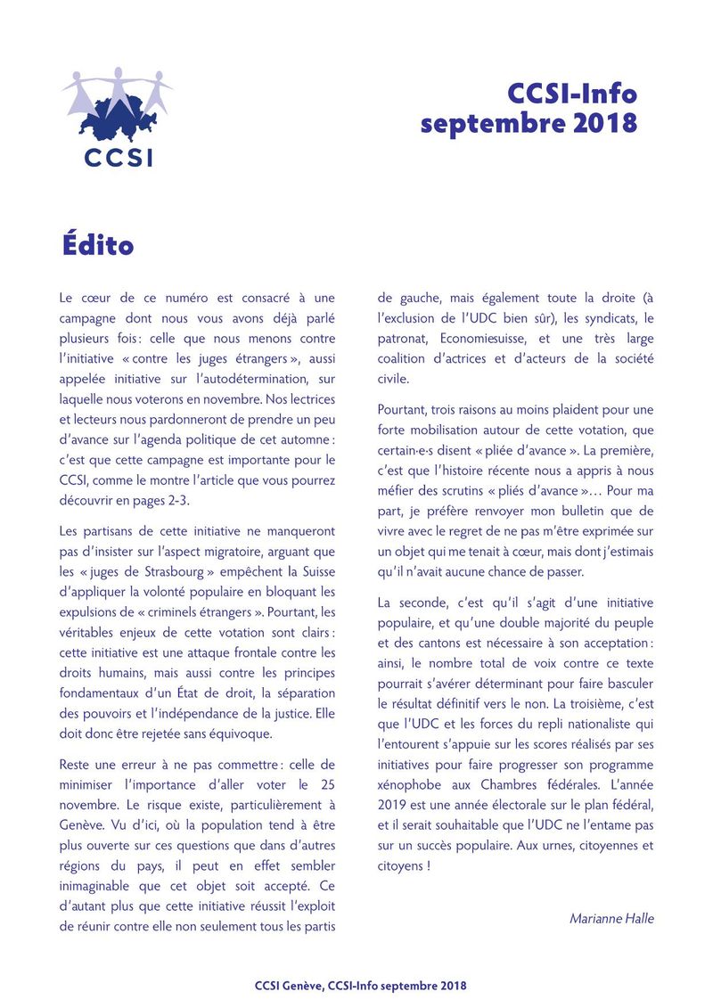 CCSI-Info septembre 2018