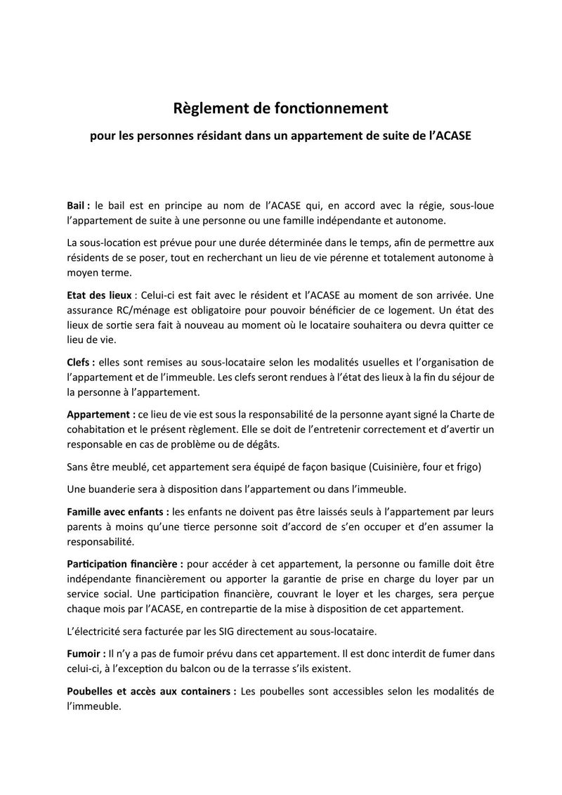 Appartement de suite