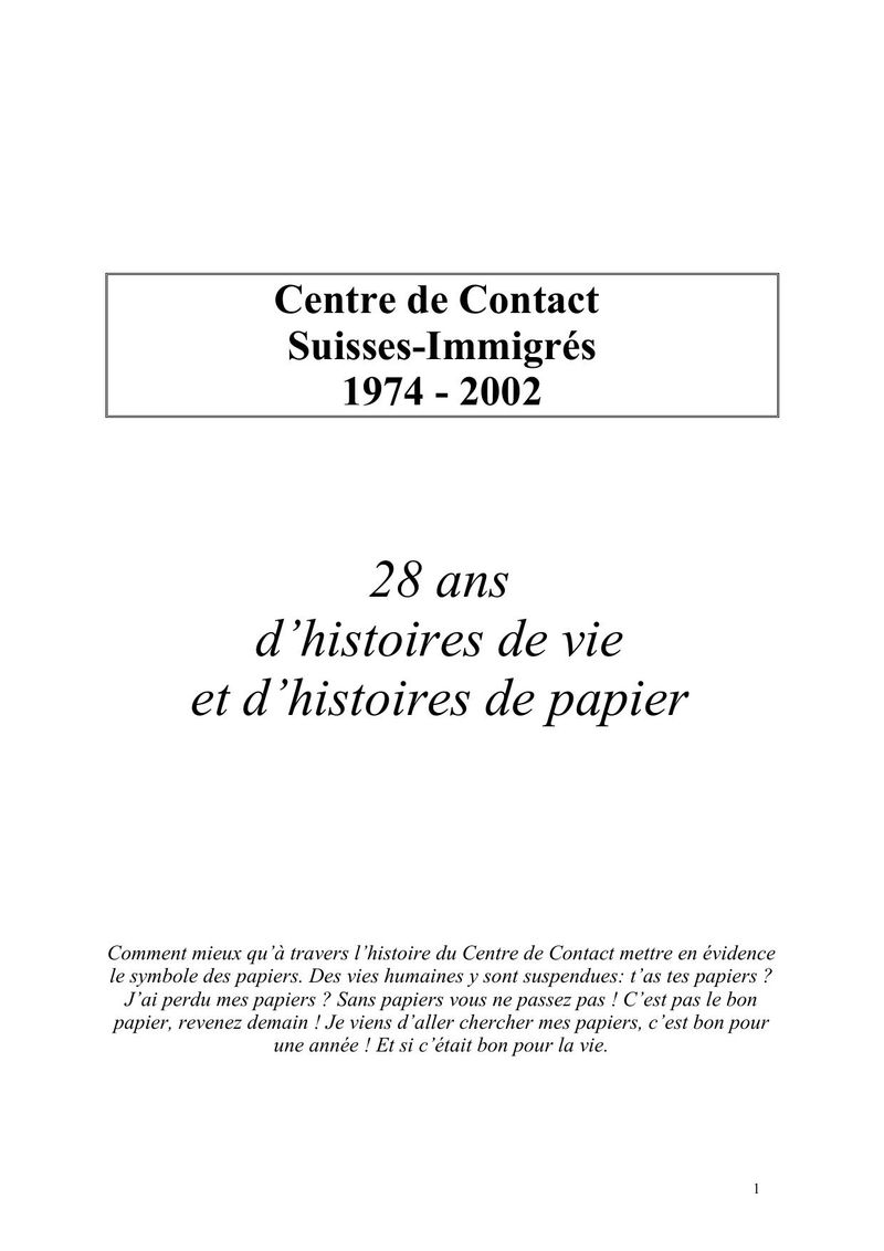 Historique du CCSI
