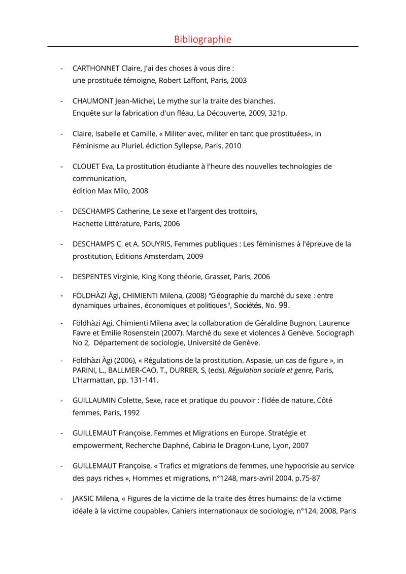Bibliographie — ASPASIE