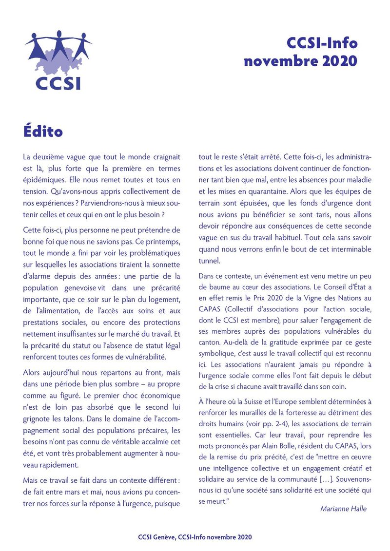 CCSI-Info novembre 2020