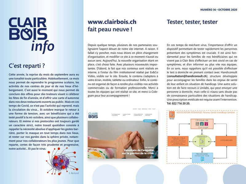 Info du mois d’octobre 2020