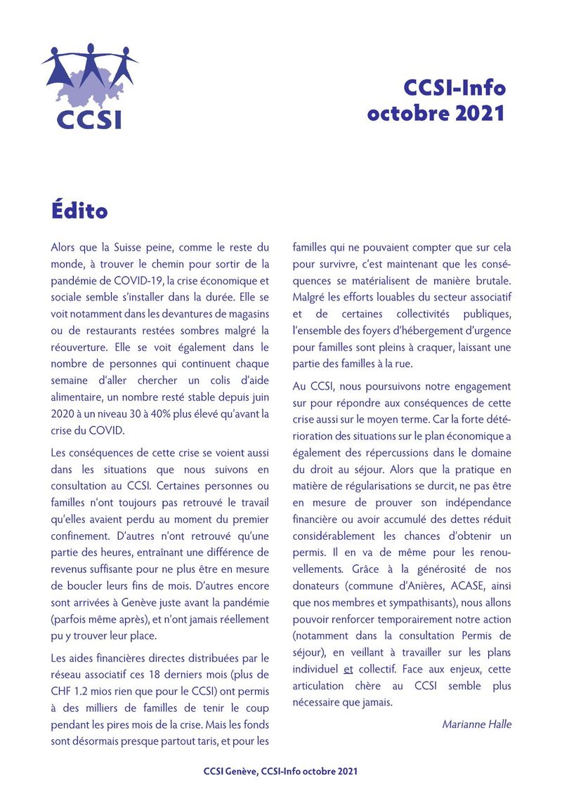 CCSI-Info octobre 2021