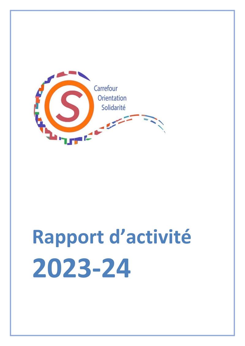 Rapport d'activité 2023-24 — COS (Carrefour Orientation Solidarité)