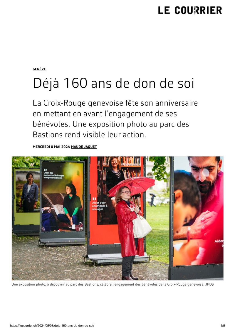 Déjà 160 ans de don de soi — La Croix-Rouge genevoise fête son anniversaire