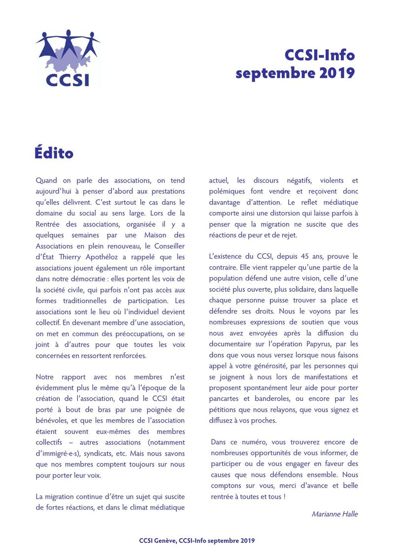 CCSI-Info septembre 2019