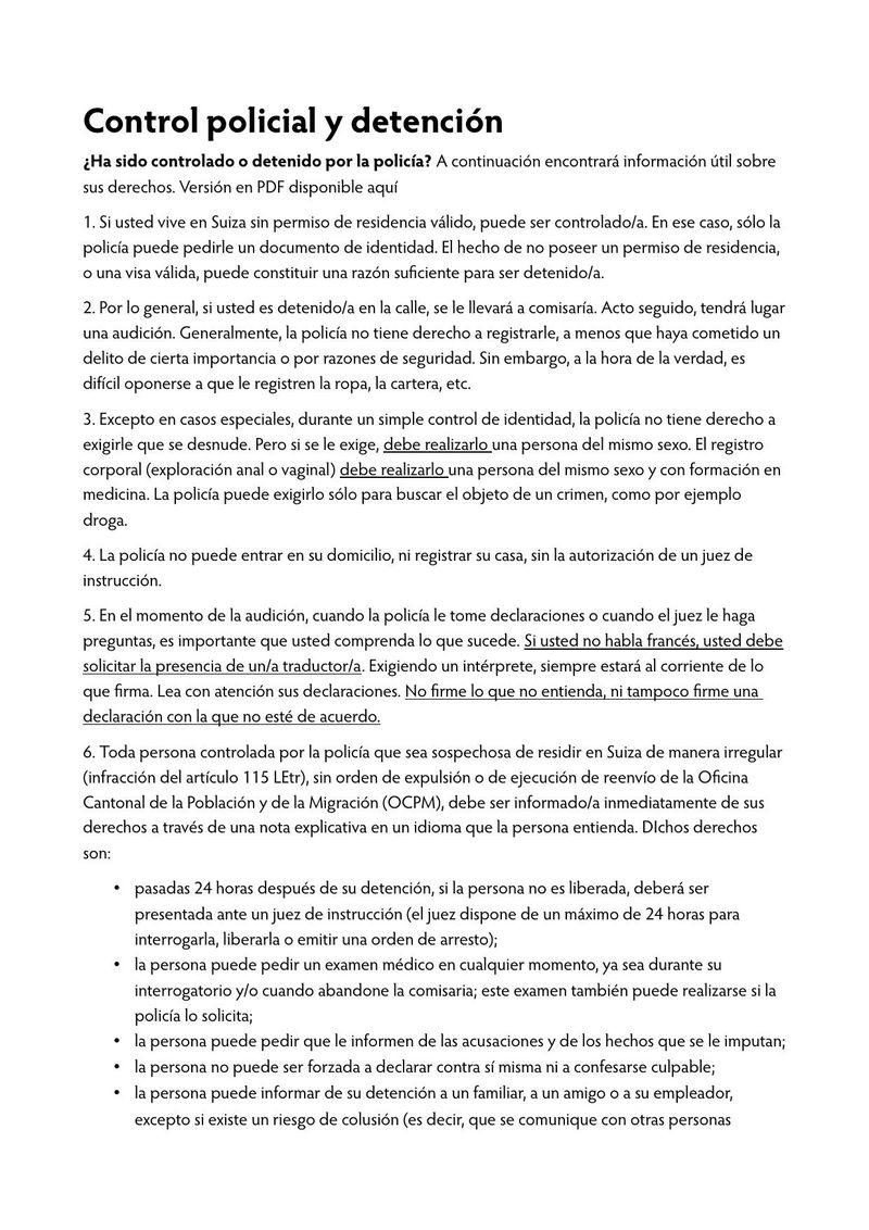 Control o detención por la policía – ¿Qué hacer?