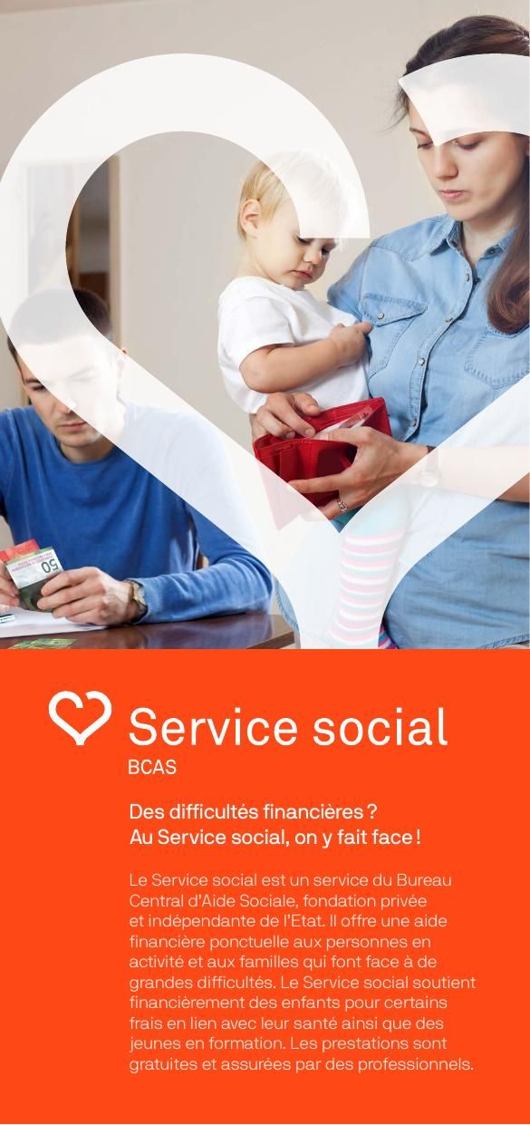 Service social BCAS — Aide financière aux personnes et familles en difficultés