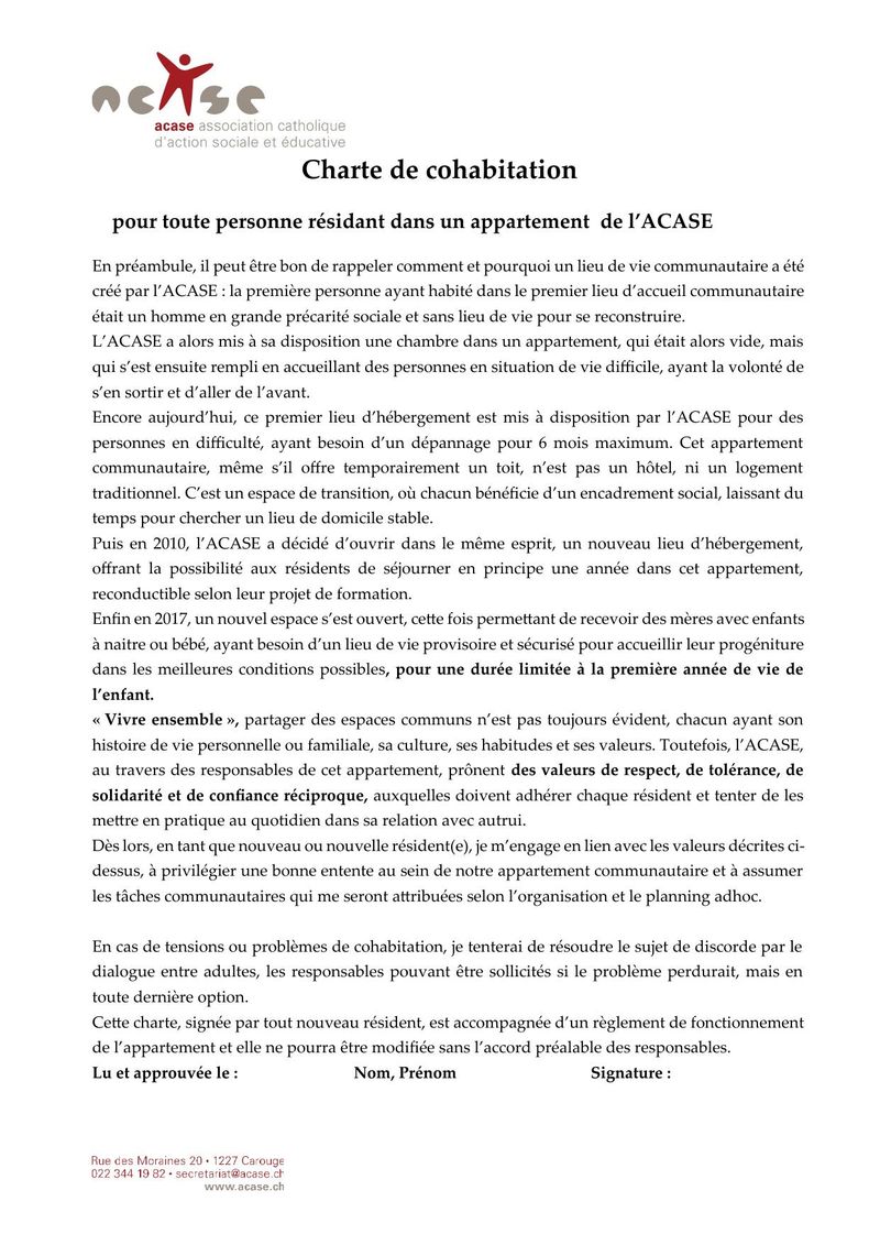 Hébergement mixte – 7 chambres individuelles meublées