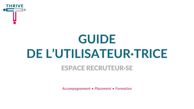 Guide de l'utilisateur·trice — Espace Recruteur Zoho Client Portal