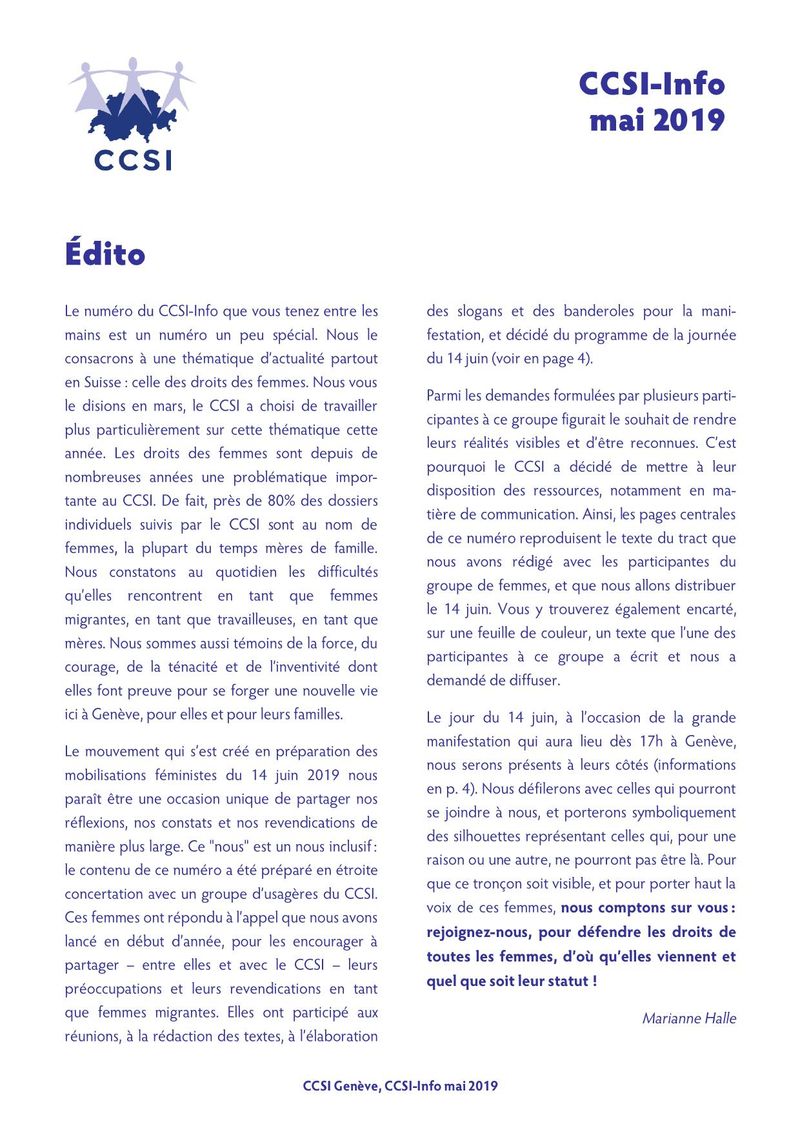 CCSI-Info mai 2019