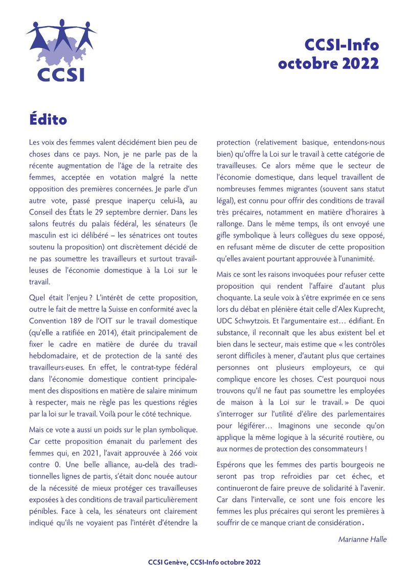 CCSI-Info octobre 2022