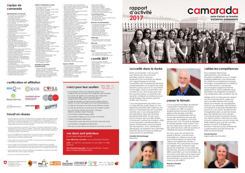 Rapport d'activité 2017 – Camarada