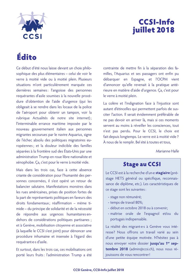 CCSI-Info juillet 2018
