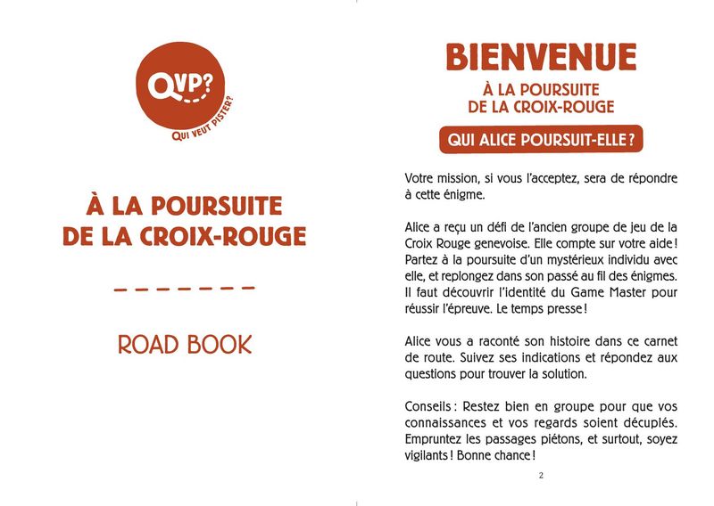 Jeu de piste version classique - À la poursuite de la Croix-Rouge