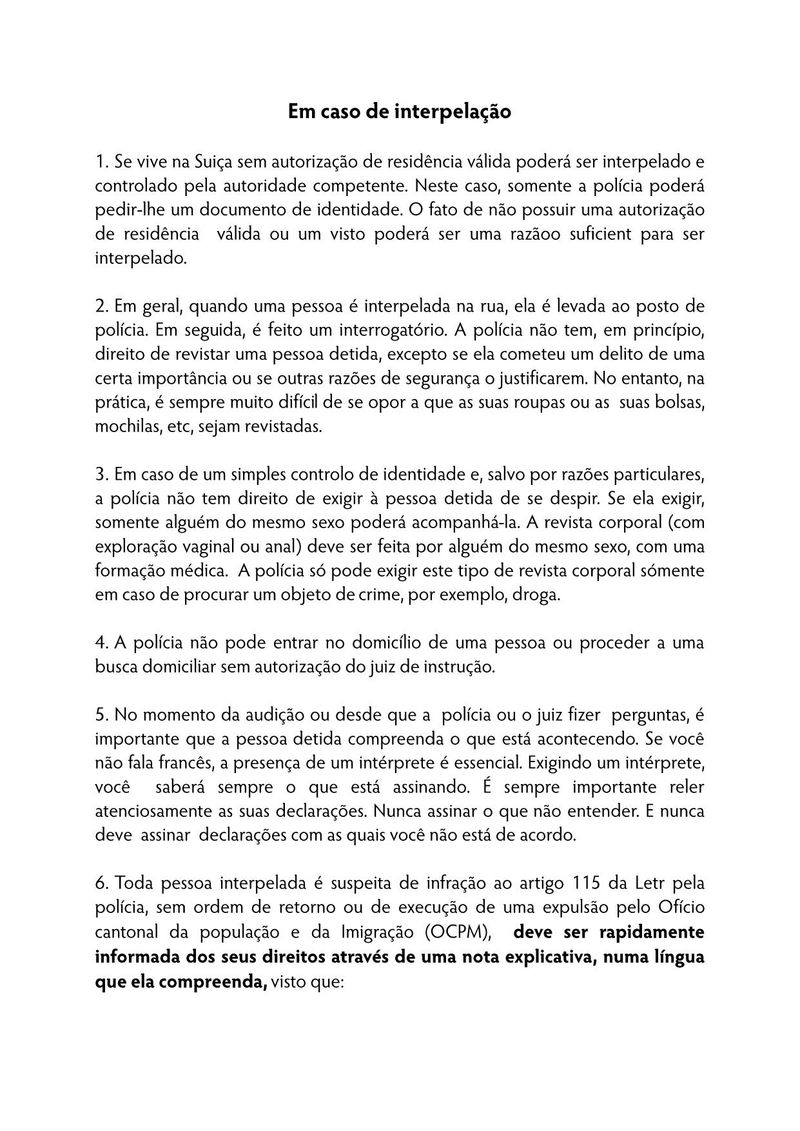 Contrôle ou détention par la police – Que faire ?