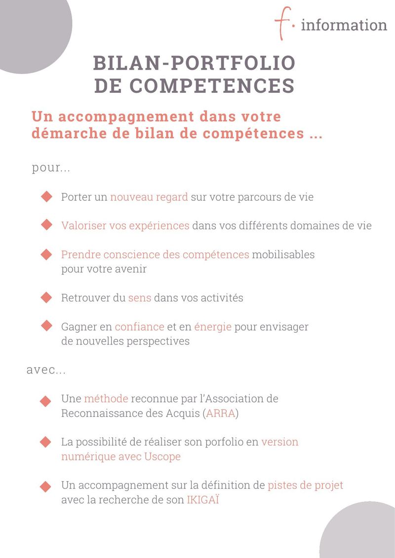 Nouvelle session de bilan de compétences du 15 octobre 2025 au 11 février 2026