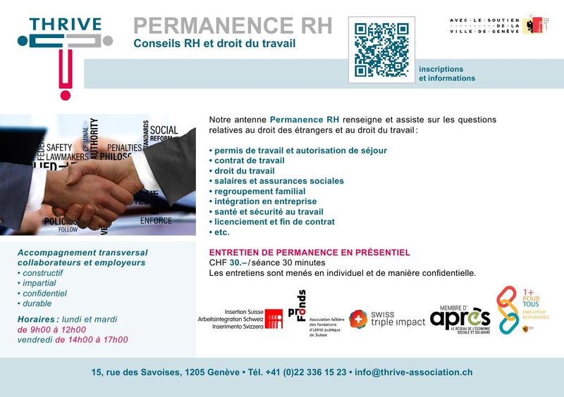 Permanence RH - Conseils RH et droit du travail THRIVE 2025-2026