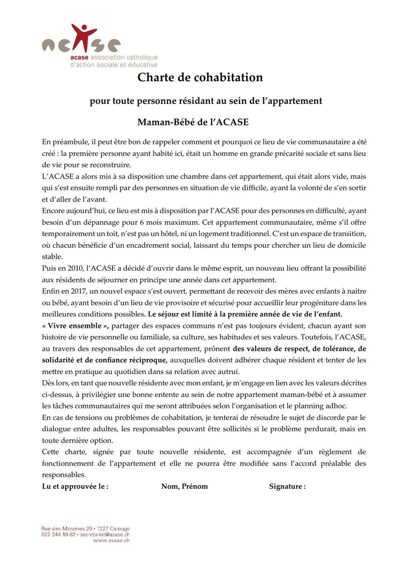 Logement pour maman enceinte ou avec bébé de moins d’un an