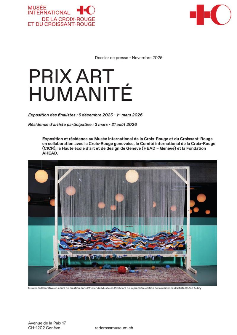 Dossier de presse — Prix Art Humanité 2025-2026 : Finalistes et nouvelle résidence d'artiste