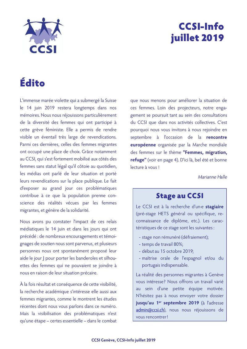 CCSI-Info juillet 2019