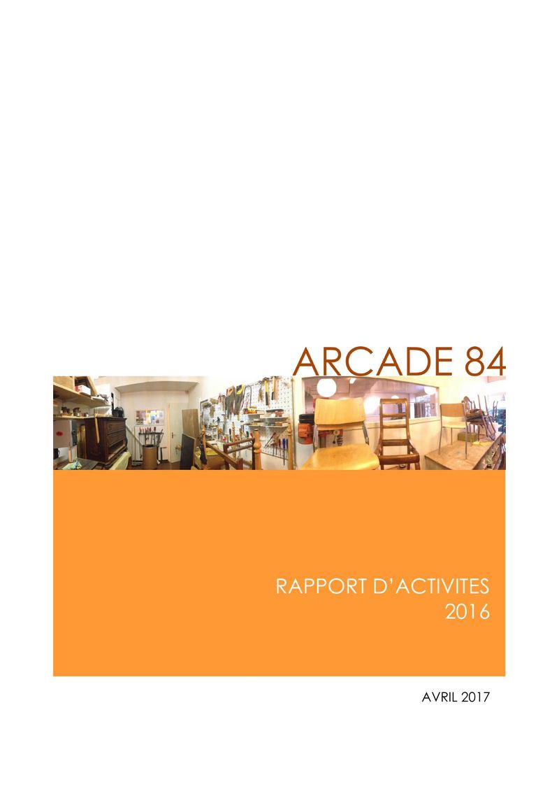 Rapport d'activités ARCADE84 2016