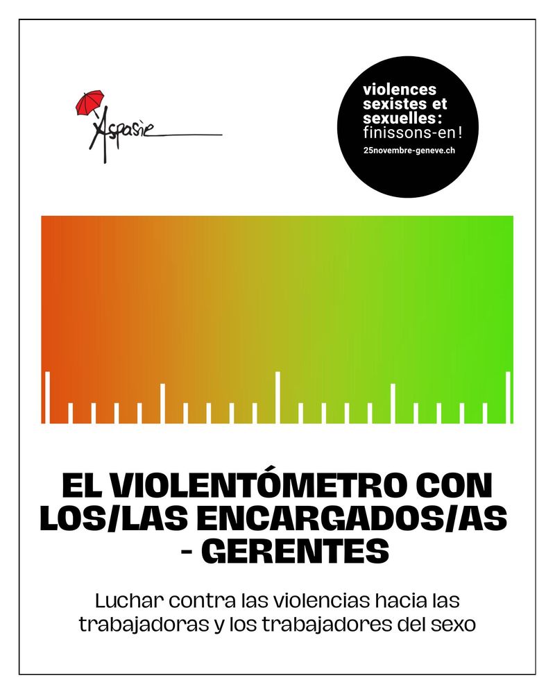 El Violentómetro con los/las Encargados/as — Guide de reconnaissance des violences envers les travailleur·se·s du sexe