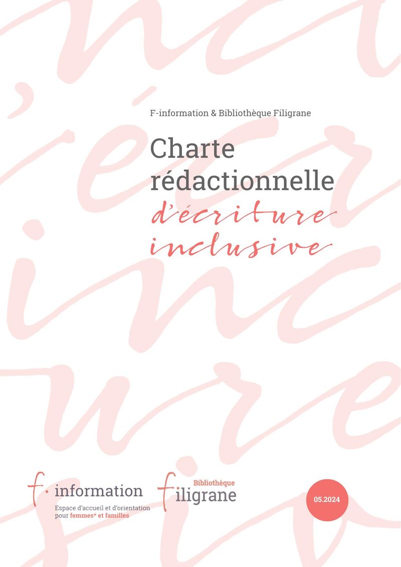 Charte rédactionnelle d'écriture inclusive — F-information